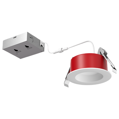 Elco Lighting ERT417F 4" LED Fire Rated Recessed Downlight, 15W, CCT Selectable, CRI90, Triac/ELV Dimming, ERT417FCT5W