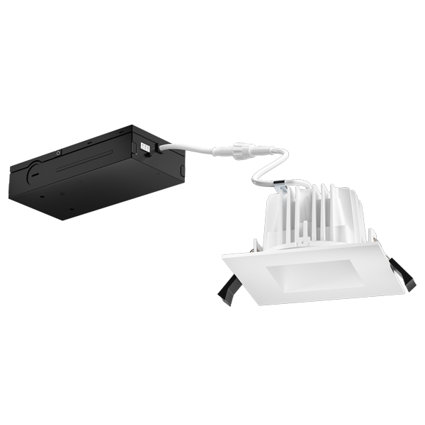 Elco Lighting ERT487 4" LED High Lumen Square Reflector, 10/14/18W, CCT Selectable, CRI90, 0-10V/Triac, White, ERT487CT5W