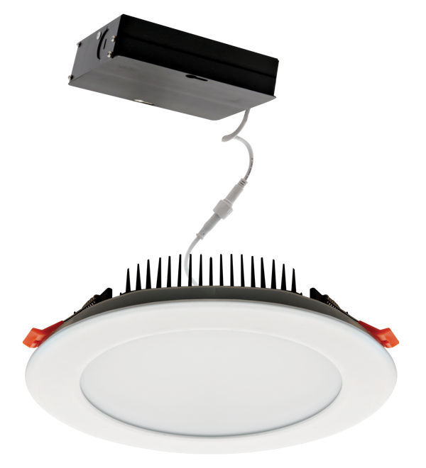 Elco Lighting ERT812 8" Ultra Slim Round LED Panel, 26W, CCT Selectable, CRI90, TRIAC/ELV, Wet Location, ERT812CT5W