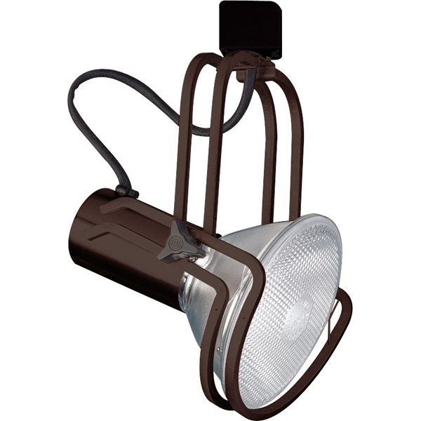 Elco Lighting PAR 38 Line Voltage Lumina Wireform Track Fixture, 150W, 120V, H-Style, Bronze, ET654BZ