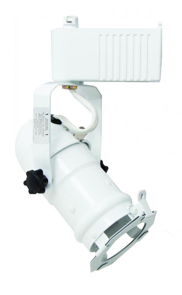 Elco Lighting ETLD558 Low Voltage LED Studio II Track Fixture, 50W, 12V, TRIAC Dimmable, White, ETLD558W