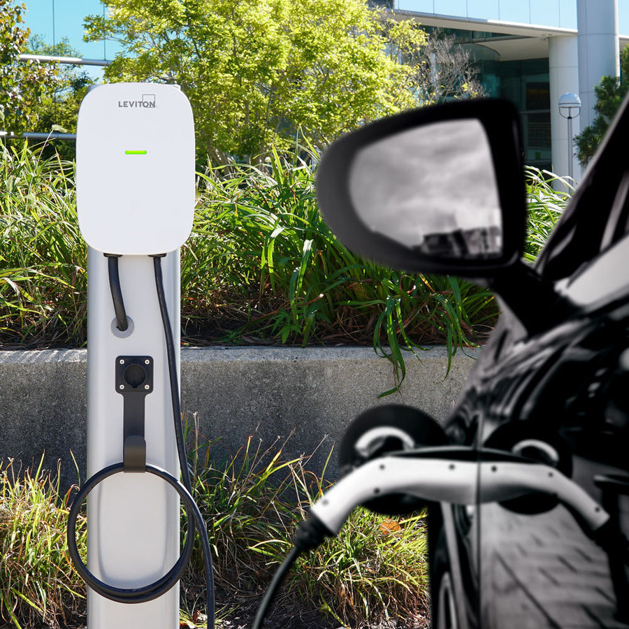 Leviton Level 2 Electric Vehicle Charging Station - EV Series, 32A Max Output - 18ft Cable - 208-240V, EV320