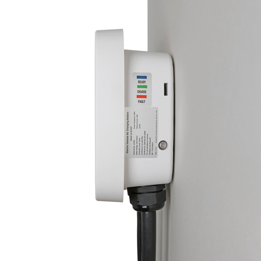 Leviton Level 2 Electric Vehicle Charging Station With Wi-Fi, Works with My Leviton App, Plug-In, 40A Max Output - 25ft Cable - 208-240V, EV40P