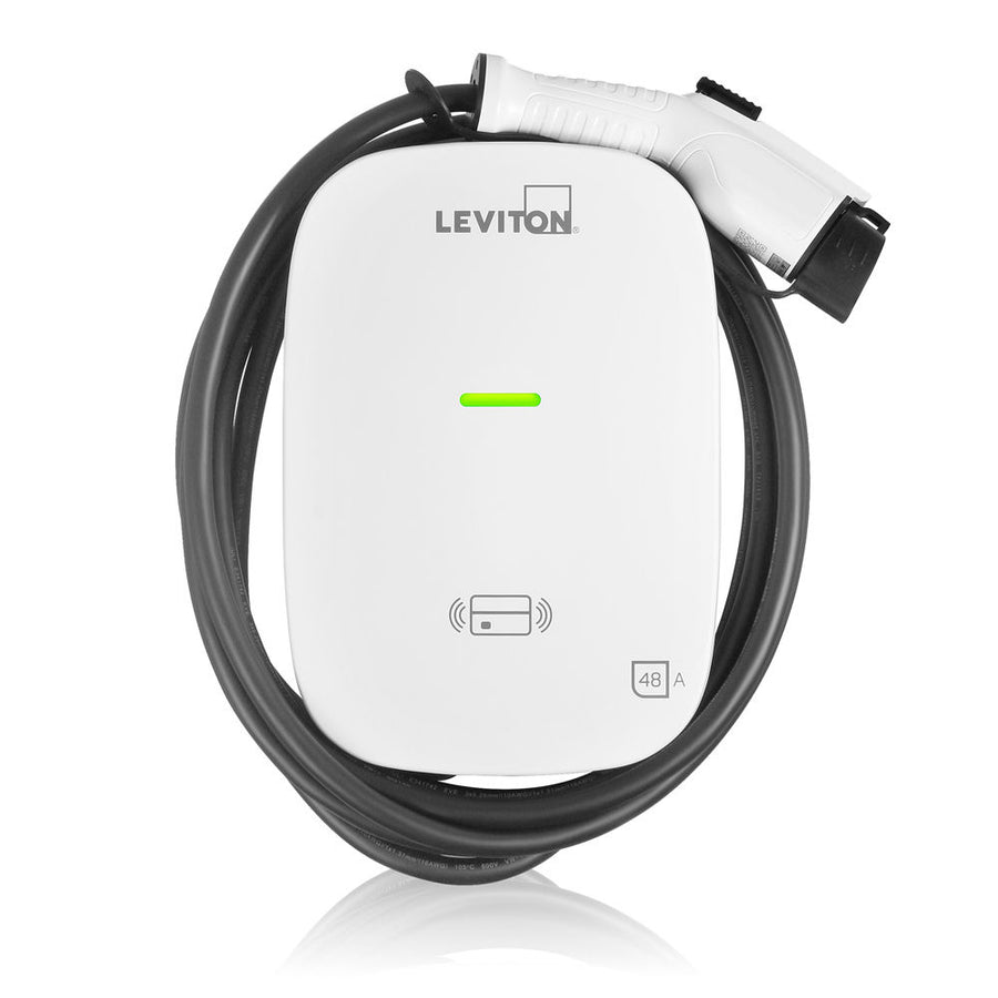 Leviton Level 2 Electric Vehicle Charging Station - EV Series, 48A Max Output - 18ft Cable - 208-240V, EV480