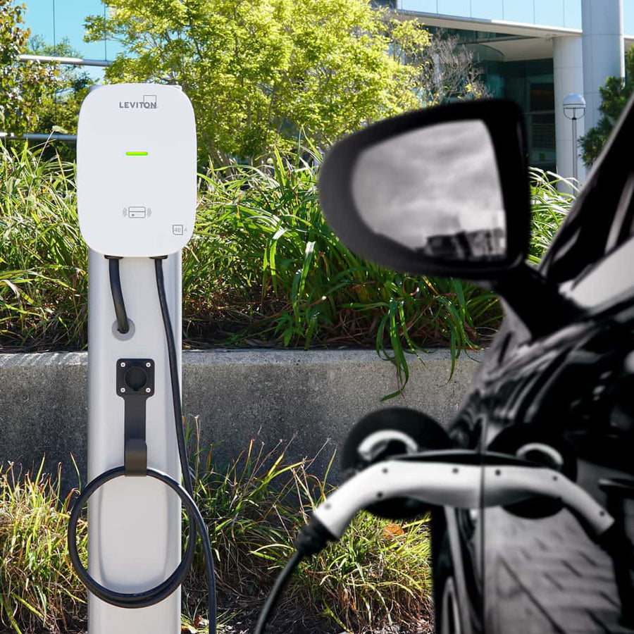 Leviton Level 2 Electric Vehicle Charging Station - EV Series, 48A Max Output - 18ft Cable - 208-240V, EV480