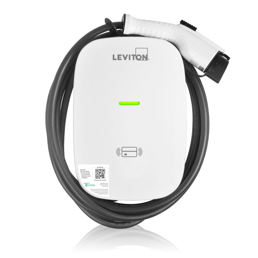 Leviton Level 2 Electric Vehicle Charging Station Charging Station Management Software, 48A Max Output - 18ft Cable - 208-240V, EV48G