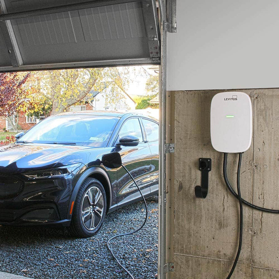 Leviton Level 2 Electric Vehicle Charging Station With Wi-Fi, Works with My Leviton App, 48A Max Output - 18ft Cable - 208-240V, EV48W