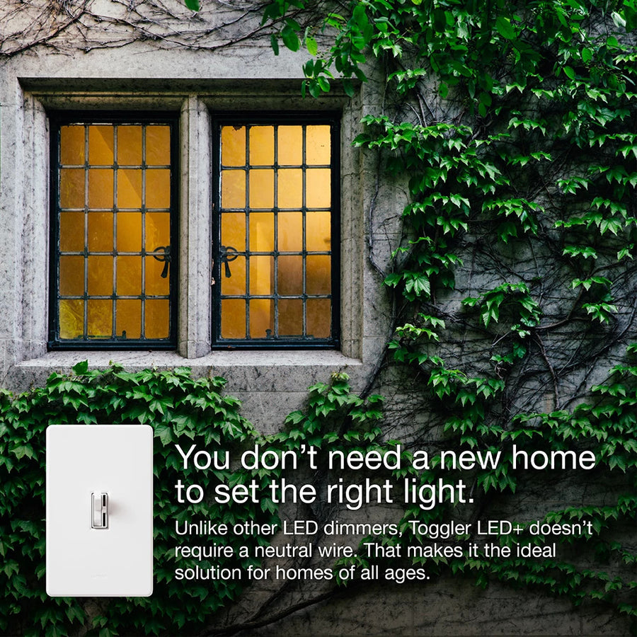 Lutron Ariadni LED+ Dimmer Switch, 150W LED, Single Pole/3-Way, No Neutral Required,120V, AYCL-153P-IV, Ivory