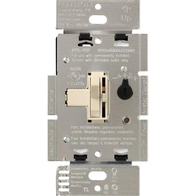 Lutron Ariadni LED+ Dimmer Switch, 250W LED, Single Pole/3-Way, No Neutral Required,120V, AYCL-253P-LA, Light Almond
