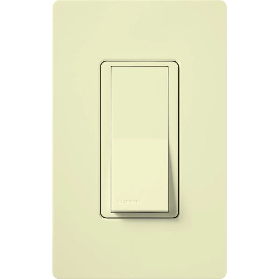 Lutron Claro Single-Pole Rocker Switch, 15A, Locator Light, Almond, CA-1PSNL-AL