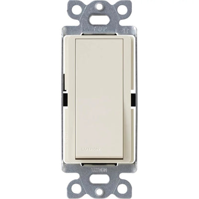 Lutron Claro Single-Pole Rocker Switch, 15A, Locator Light, Light Almond, CA-1PSNL-LA