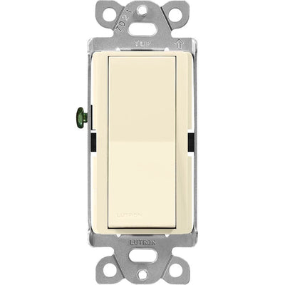Lutron Claro Single Pole/3-Way, On/Off Rocker Switch, 15A, Gloss Finish, CA-3PS-AL, Almond