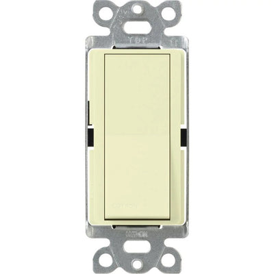 Lutron Claro 3-Way Rocker Switch, 15A, Locator Light, Almond, CA-3PSNL-AL