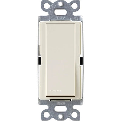 Lutron Claro 3-Way On/Off Rocker Switch with Locator Light, 15A, Light Almond, CA-3PSNL-LA