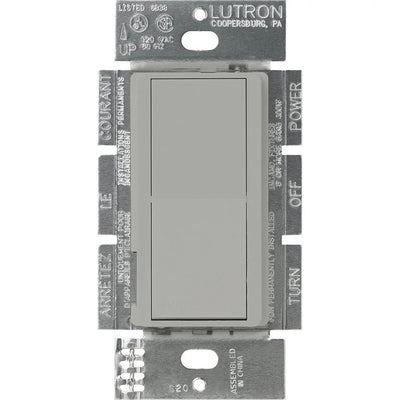 Lutron Claro 4-Way, On/Off Rocker Switch, 15A, Gloss Finish, CA-4PS-GR, Gray