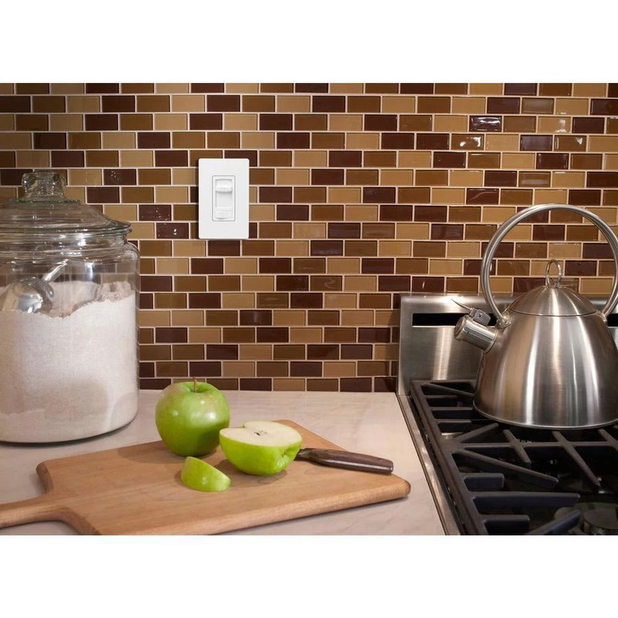 Lutron Skylark Contour LED+ Dimmer Switch, No Neutral Required, 150W LED or 600W Inc/Hal, 120V, Single Pole/3-Way, CTCL-153P-IV, Ivory