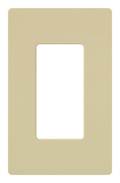 Lutron Claro Wallplate, Single-Gang, Ivory, CW-1-IV