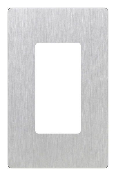 Lutron Claro Wallplate, Single-gang, Stainless Steel, CW-1-SS