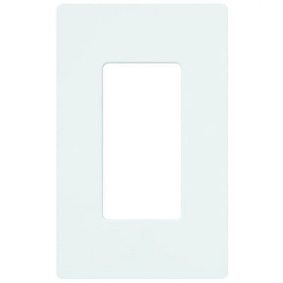 Lutron Claro 1 Gang Wall Plate (300-Pack) for Decorator/Designer Paddle Switches and Dimmers, Gloss Finish, CW-1-WH-300, White