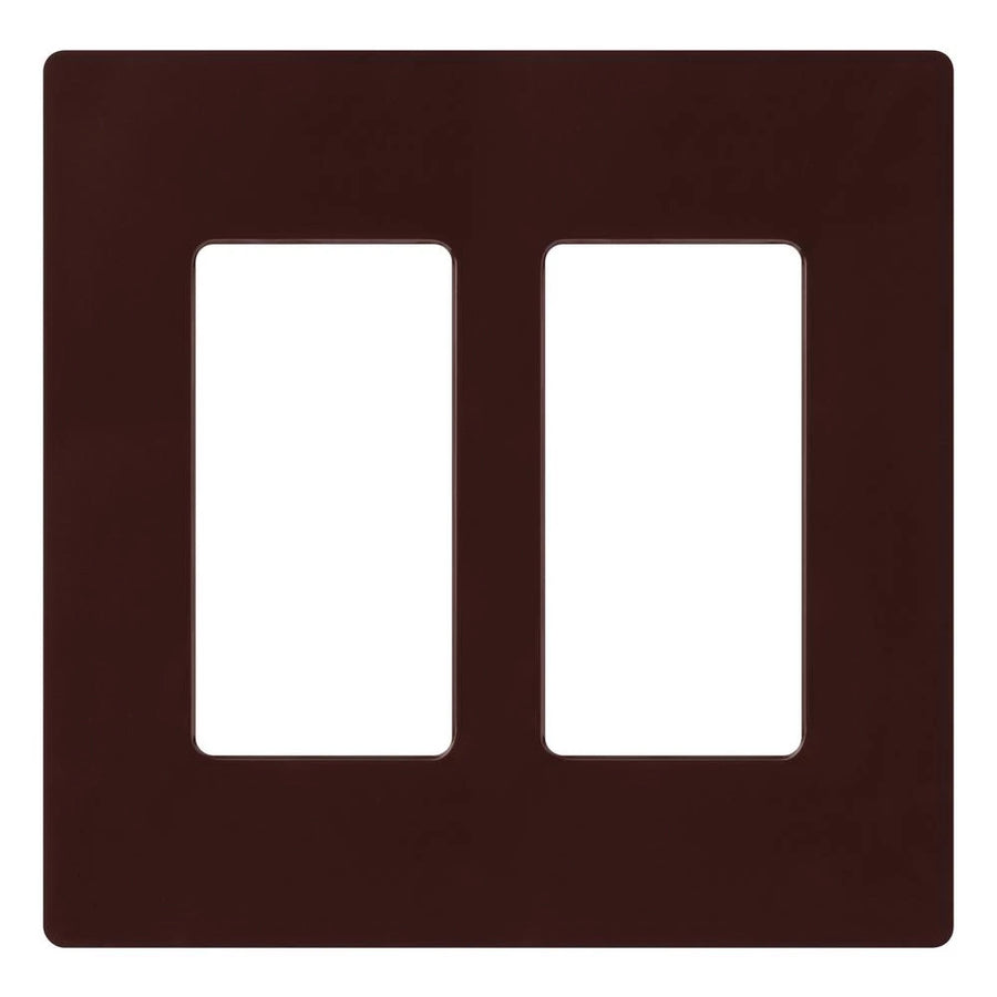 Lutron Claro Wallplate, Two-gang, Brown, CW-2-BR