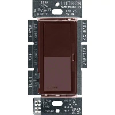 Lutron Diva LED+ Dimmer Switch, 150W LED, Single Pole/3-Way, No Neutral Required, 120V, DVCL-153PH-BR, Brown