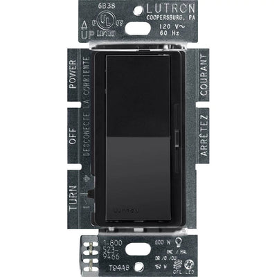 Lutron Diva LED+ Dimmer Switch, 150W LED, Single Pole/3-Way, No Neutral Required, 120V, DVCL-153P-BL, Black