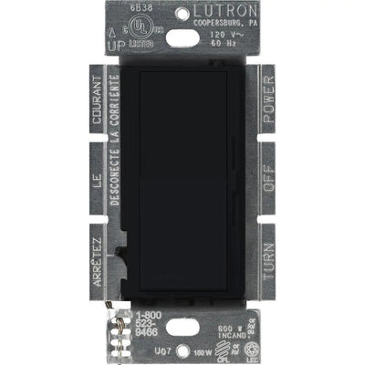 Lutron Diva LED+ Dimmer Switch, 250W LED, Single Pole/3-Way, No Neutral Required, 120V, DVCL-253P-BL, Black