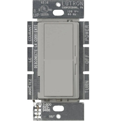 Lutron Diva 3-Speed Fan Control, 1.5A, 120V, 3-Way, Gray, DVFSQ-F-GR