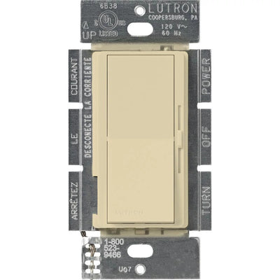 Lutron Diva 3-Speed Fan Control, 2A, Single-Pole/3-Way, Ivory, DVFSQ-F-HO-IV