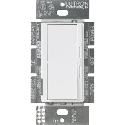 Lutron Diva 3-Speed Fan Control, 1.5A, Single-Pole/3-Way, White, DVFSQ-F-WH