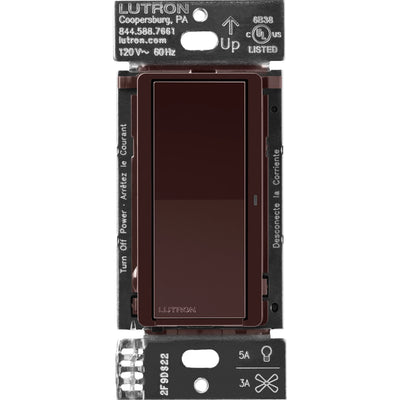 Lutron Claro Smart Switch, Caseta, Brown, DVRF-5NS-BR