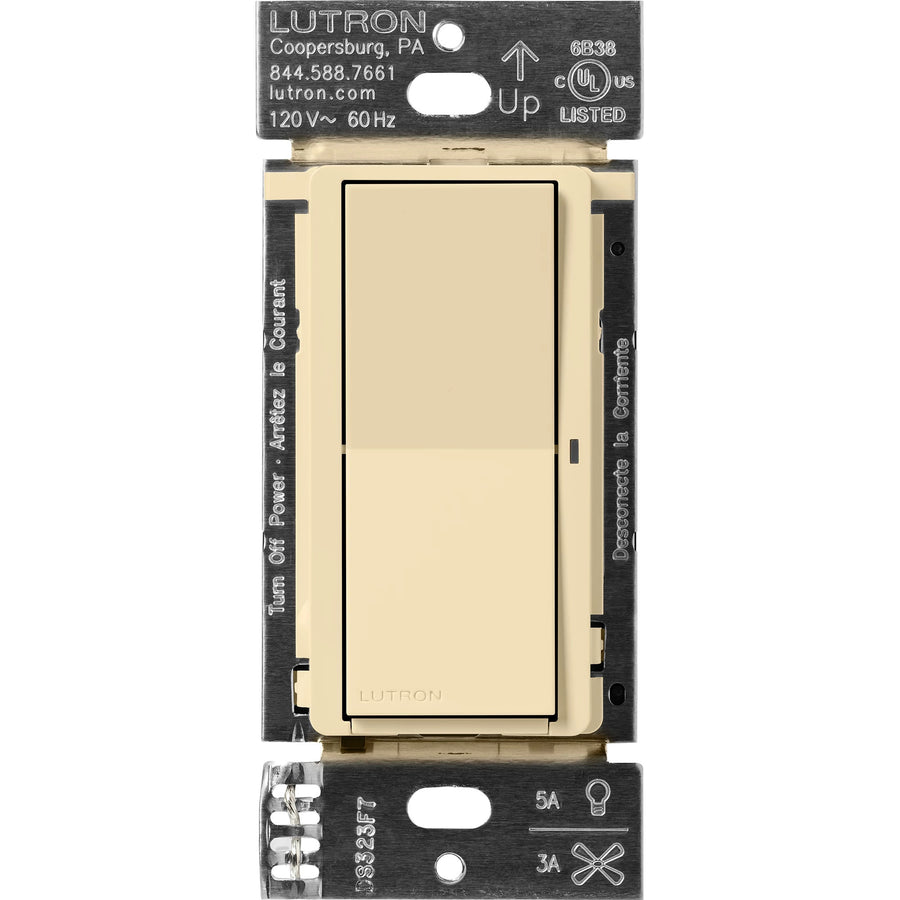 Lutron Claro Smart Switch, Caseta, Ivory, DVRF-5NS-IV