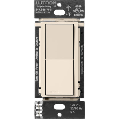 Lutron Claro Smart Accessory Switch, 3-Way/Multi-Location, Light Almond, DVRF-AS-LA