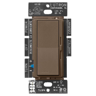 Lutron Diva LED+ Dimmer, 150W LED, Single-Pole/3-Way, Espresso, DVSCCL-153P-EP
