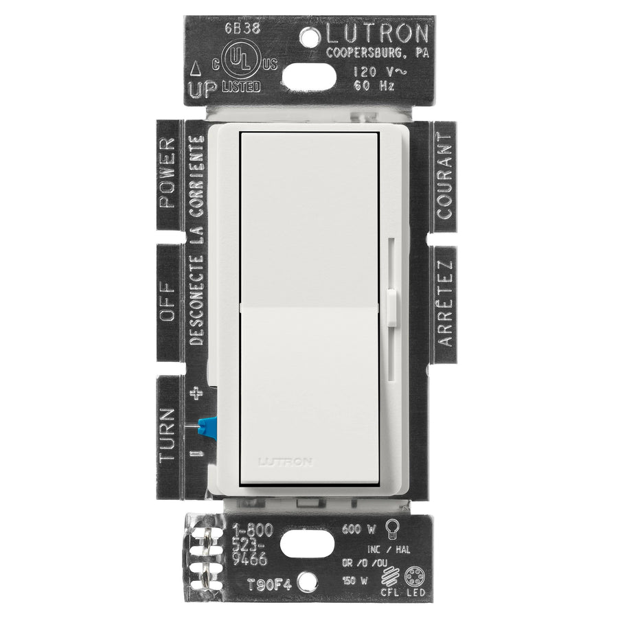 Lutron Diva LED+ Dimmer, 150W LED, Single-Pole/3-Way, Lunar Gray, DVSCCL-153P-LG