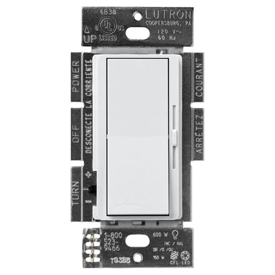 Lutron Diva LED+ Dimmer, 150W LED, Single-Pole/3-Way, Mist, DVSCCL-153P-MI