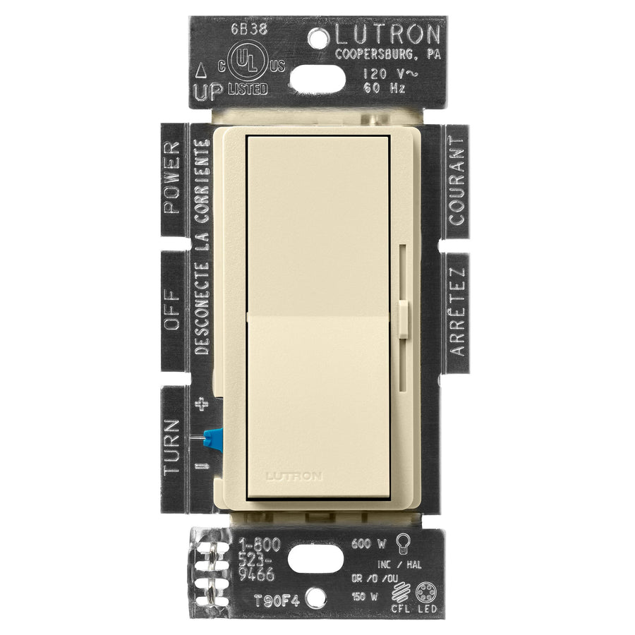 Lutron Diva LED+ Dimmer, 150W LED/600W Incandescent, Single-Pole/3-Way, Sand, DVSCCL-153P-SD