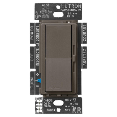Lutron Diva LED+ Dimmer, 150W LED/600W Incandescent, Single-Pole/3-Way, Taupe, DVSCCL-153P-TF