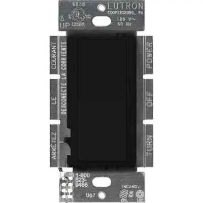 Lutron Diva LED+ Dimmer Switch, 250W LED, Single Pole/3-Way, No Neutral Required, 120V, DVSCCL-253P-MN, Midnight
