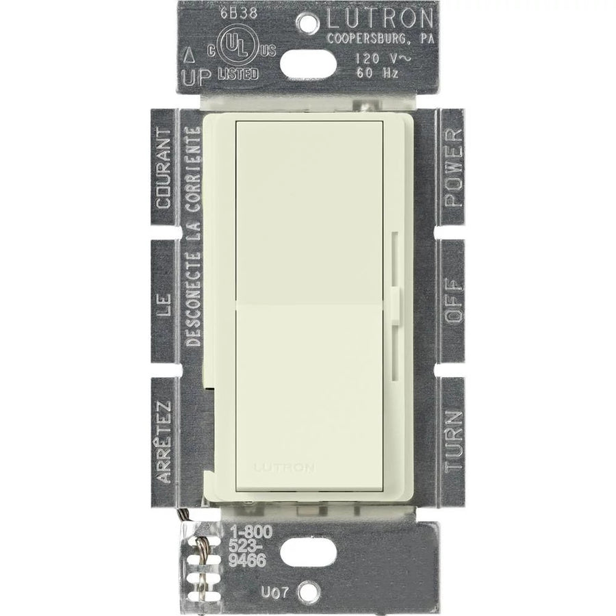 Lutron Diva 3-Speed Fan Control, 1.5A, 120V, 3-Way/Single-Pole, Biscuit, DVSCFSQ-F-BI