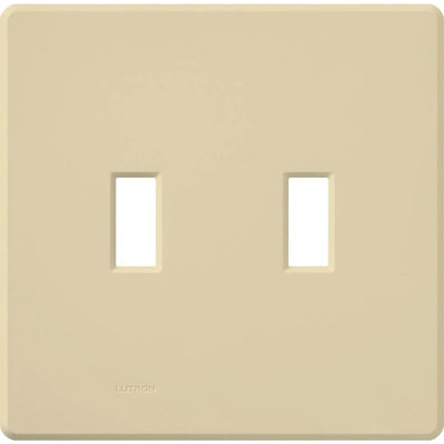 Lutron Fassada Wallplate, 2-Gang, Ivory, FG-2-IV