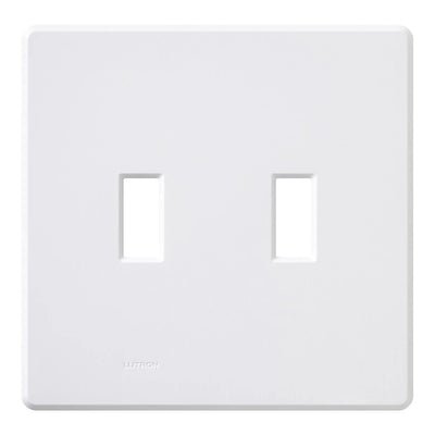 Lutron Fassada 2-Gang Wallplate, White, FG-2-WH