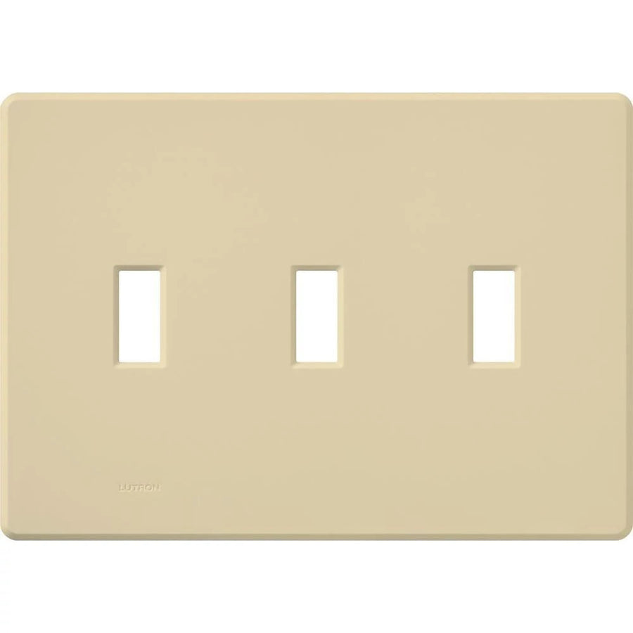 Lutron Fassada 3-Gang Wallplate, Ivory, FG-3-IV