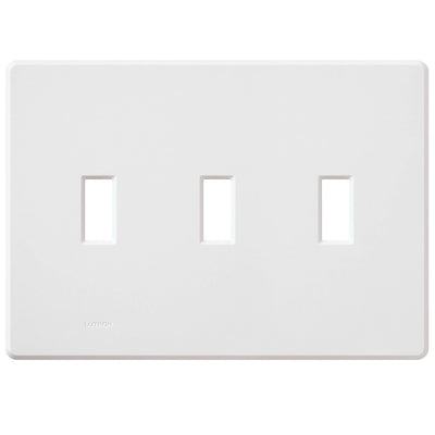 Lutron Fassada 3-Gang Wallplate, White, FG-3-WH