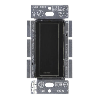 Lutron Maestro 8A Electronic Switch, 120V, Multi-Location, Black, MA-S8AM-BL