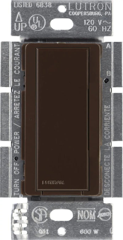 Lutron Maestro 8A Electronic Switch, 120V, Multi-Location, Brown, MA-S8AM-BR