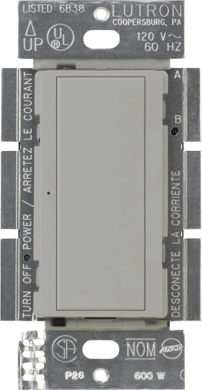 Lutron Maestro 8A Electronic Switch, 120V, Multi-Location, Gray, MA-S8AM-GR