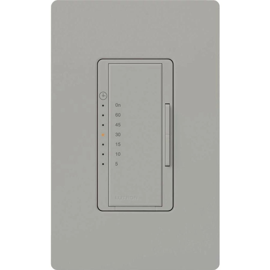 Lutron Maestro Countdown Timer, 5A, 5–60 Min., 120V, Gray, MA-T51MN-GR