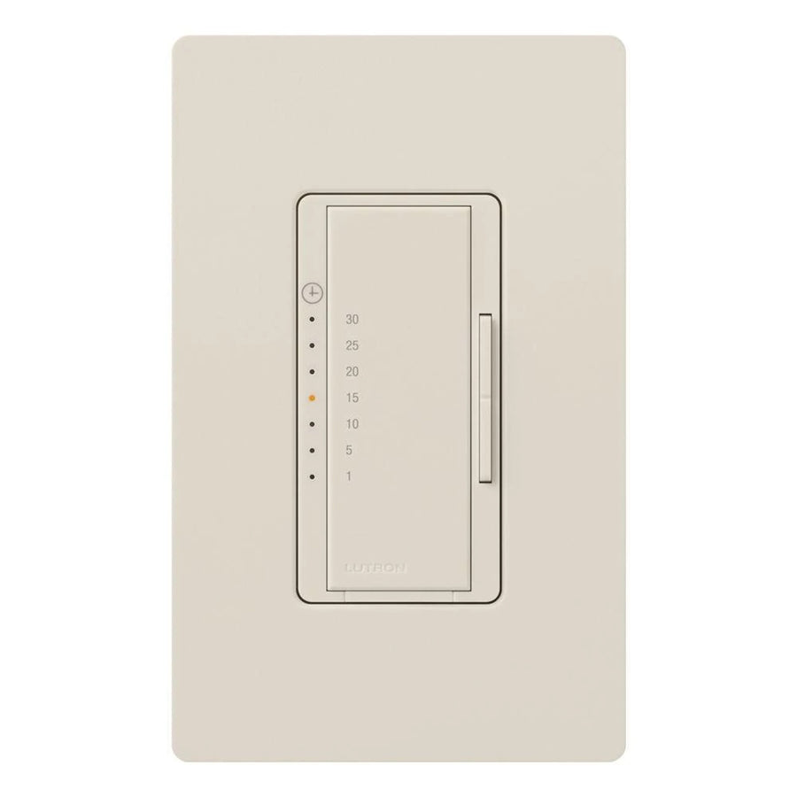 Lutron Maestro Countdown Timer, 5A, 5–60 Min., 120V, Light Almond, MA-T51MN-LA