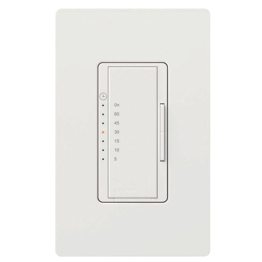 Lutron Maestro Countdown Timer, 5A, Multi-location, Neutral Required, Snow, MA-T51MN-SW
